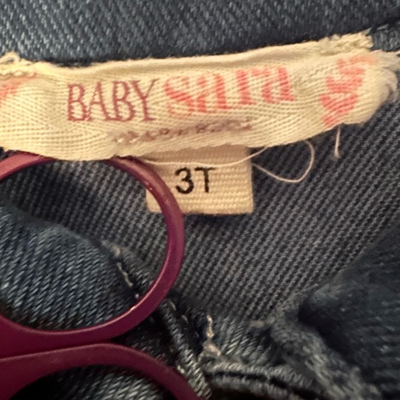 Baby Sara Embellished Butterfly Denim Jean Jacket Girls 3T Embroidered sequin - Picture 7 of 9